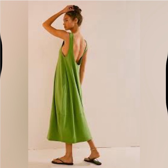 Free People FP Beach Perth Barrel Midi Dress Size S 100% Cotton Casual Comfort - Picture 4 of 7